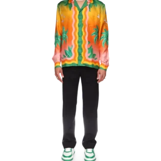 Tennis Club En Fleur silke-skjorte