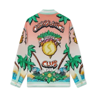 Tennis Club langermet silkeskjorte