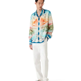 Tennis Club langermet silkeskjorte