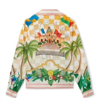 Tennis Club silke-skjorte