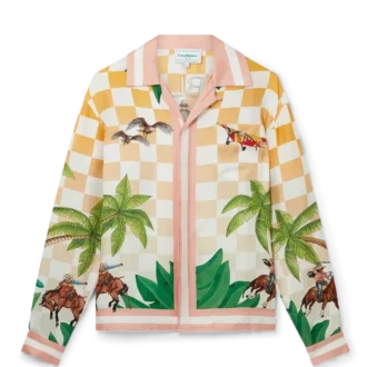 Tennis Club silke-skjorte