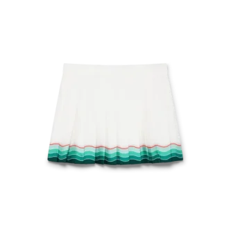 Tennis-plissert miniskjørt i silke