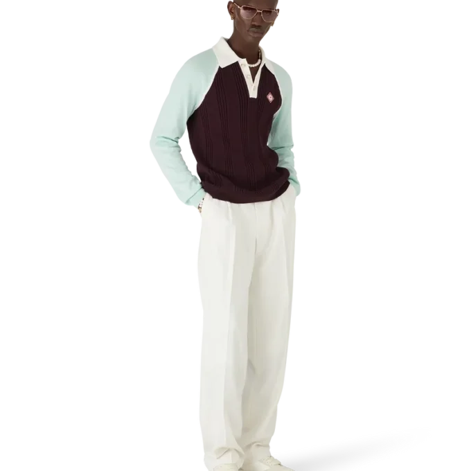 Tennis-polo med lange ermer