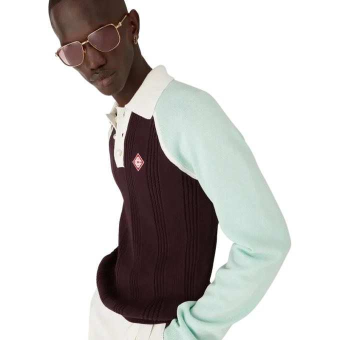 Tennis-polo med lange ermer