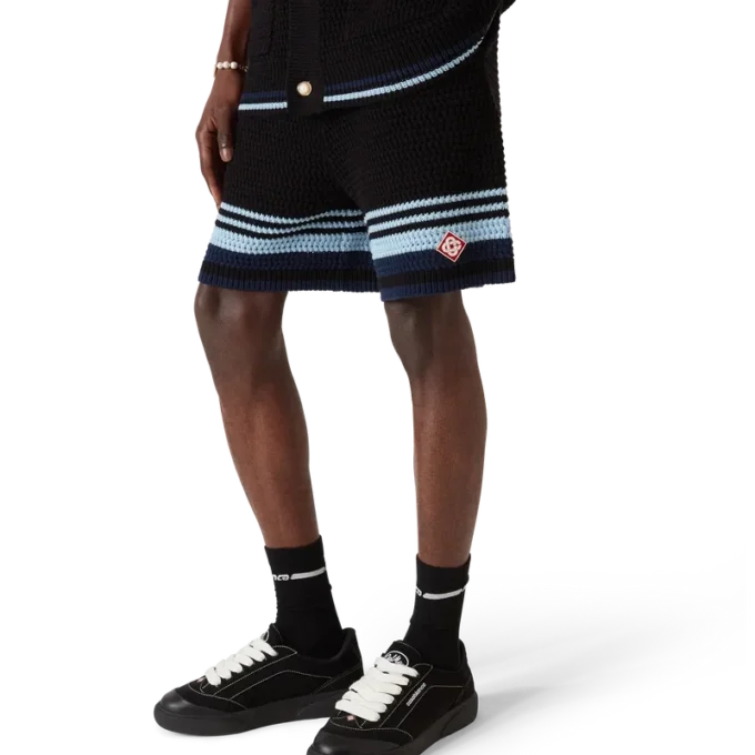 Tennis-shorts i bomullshakket