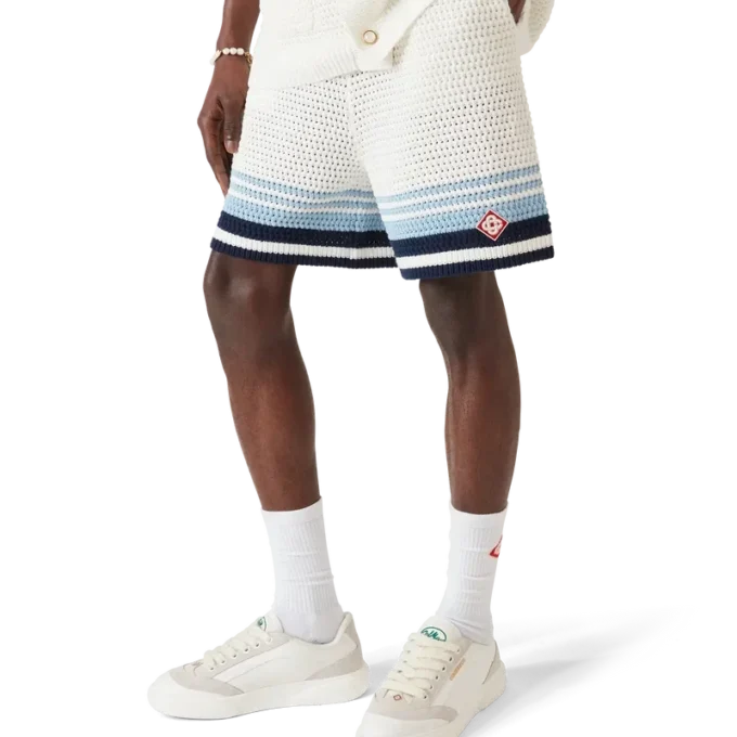 Tennis-shorts i bomullshakket