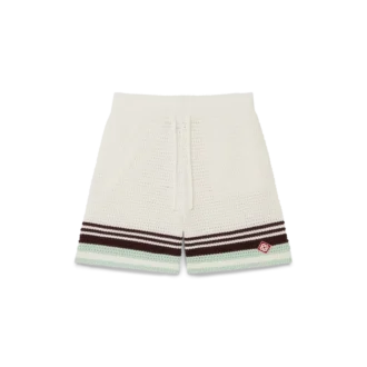 Tennis-shorts i heklet bomull