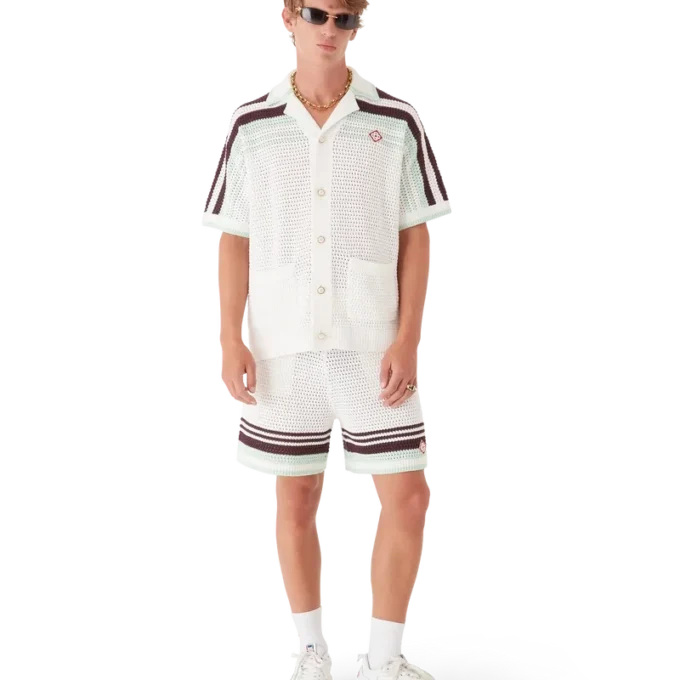 Tennis-shorts i heklet bomull