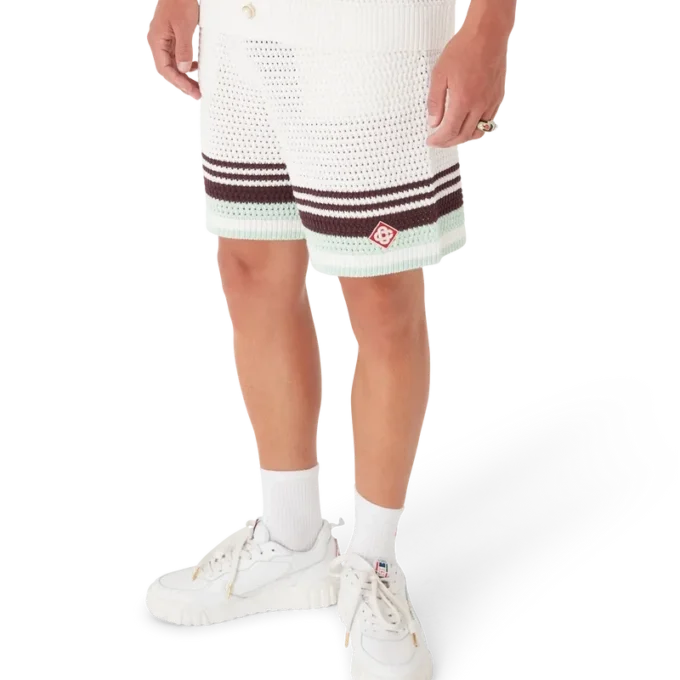 Tennis-shorts i heklet bomull