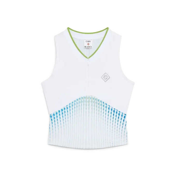 Tennis-trykt racer-top