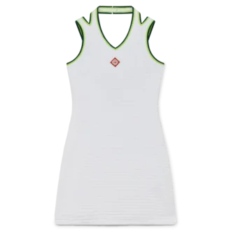 Tenniskjole i strukturert velour