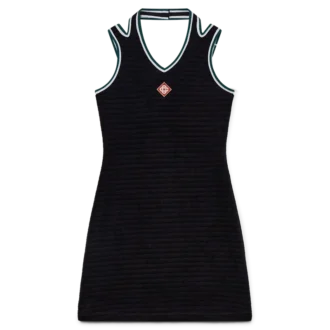 Tenniskjole i strukturert velour