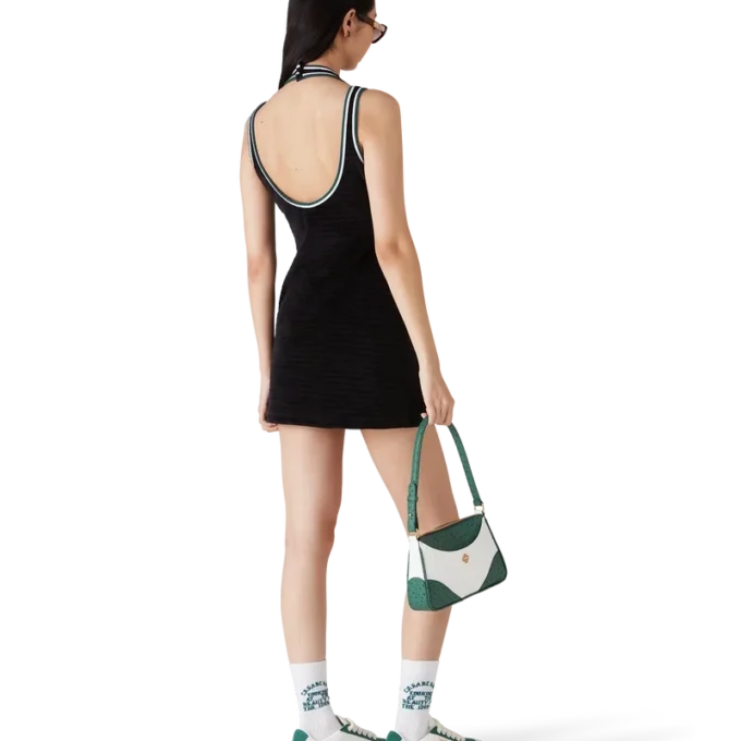 Tenniskjole i strukturert velour