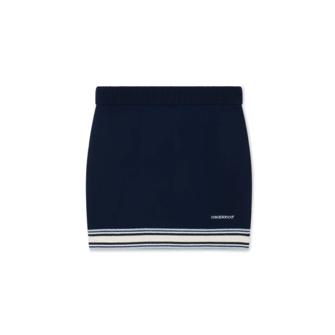 Tennisskjørt i merinostrikk