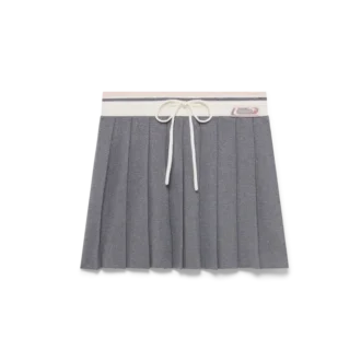 Tennisskjørt i merinostrikk