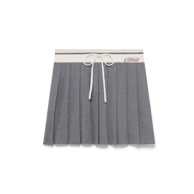 Tennisskjørt i merinostrikk