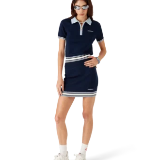 Tennisskjørt i merinostrikk