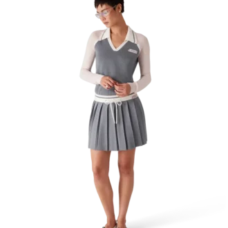 Tennisskjørt i merinostrikk