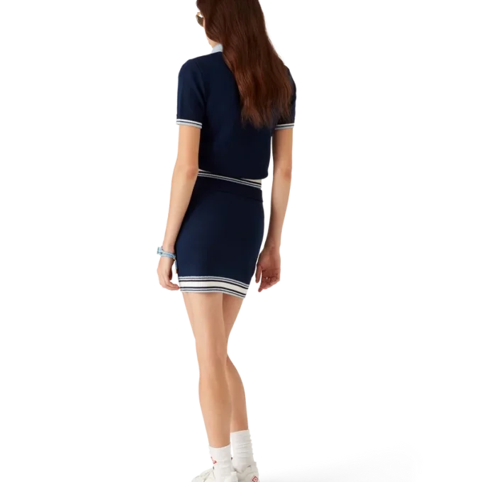 Tennisskjørt i merinostrikk