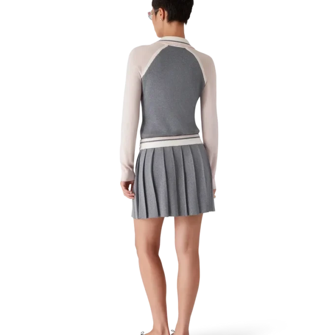 Tennisskjørt i merinostrikk