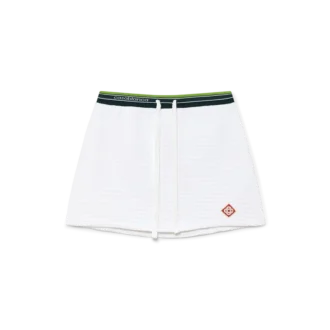 Tennisskjørt i strukturert velour