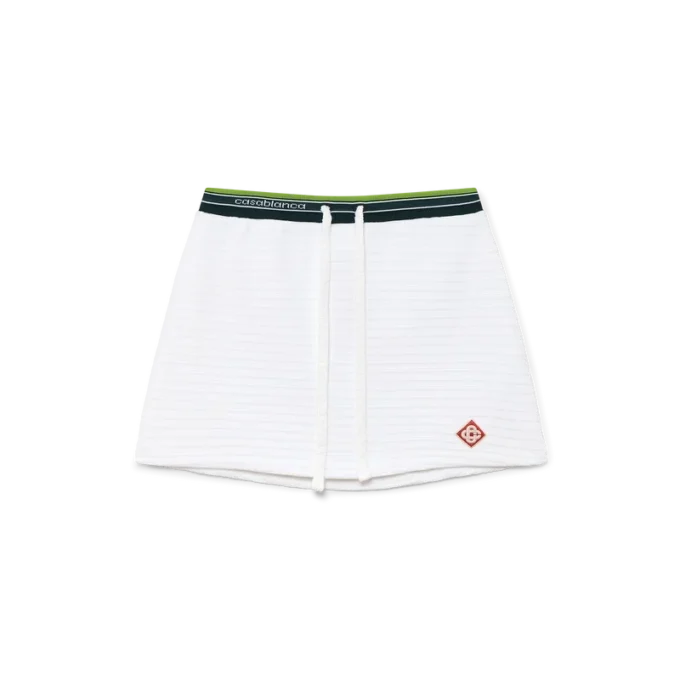 Tennisskjørt i strukturert velour