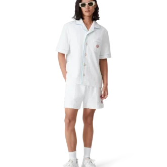 Tennisstripe-frottéshorts