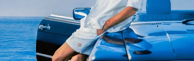 Tennisstripe-frottéshorts