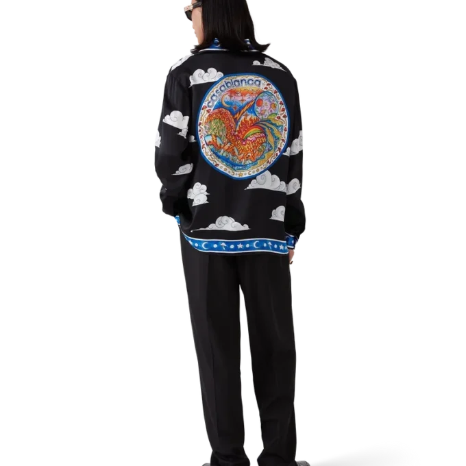 The Four Elements langermet silkeskjorte The Four Elements langermet silkeskjorte