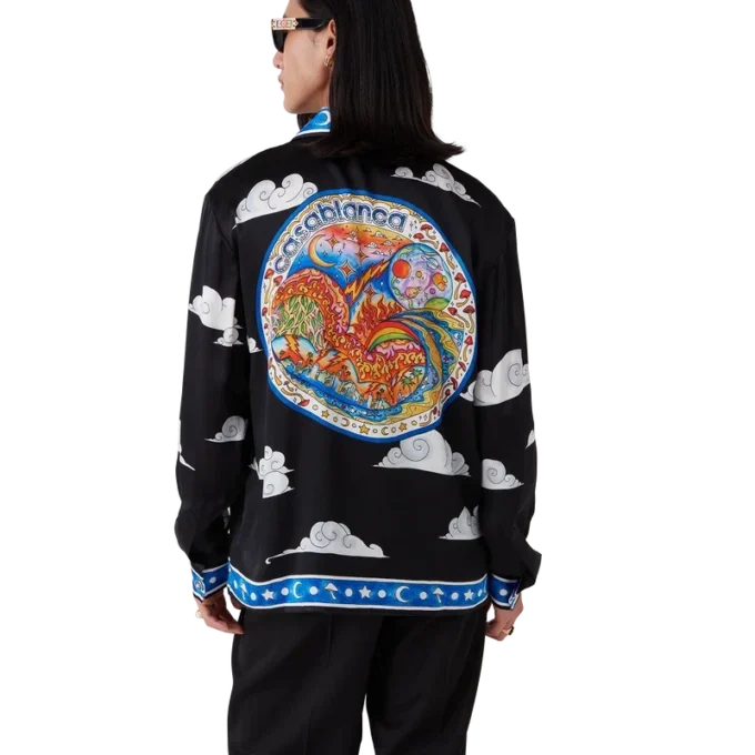 The Four Elements langermet silkeskjorte The Four Elements langermet silkeskjorte