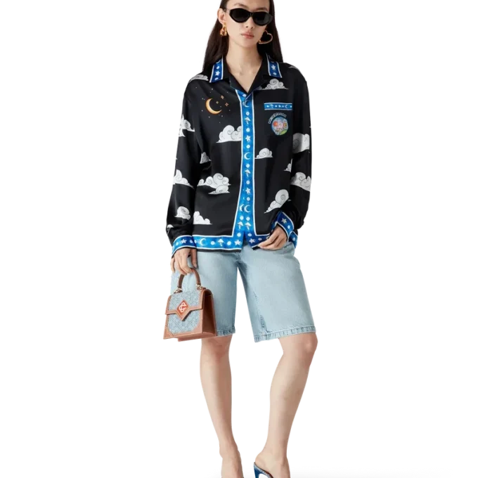 The Four Elements langermet silkeskjorte The Four Elements langermet silkeskjorte