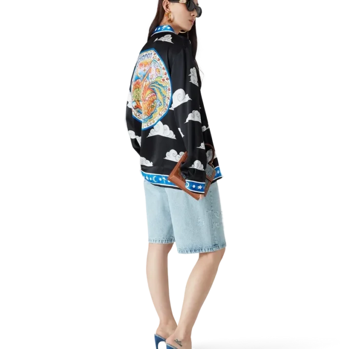 The Four Elements langermet silkeskjorte The Four Elements langermet silkeskjorte