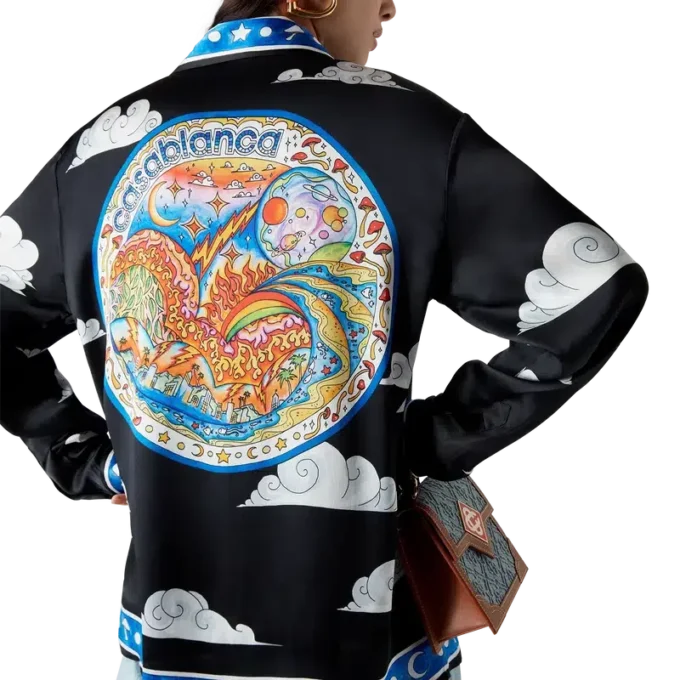 The Four Elements langermet silkeskjorte The Four Elements langermet silkeskjorte