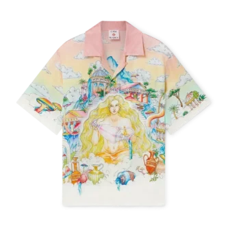 The Road to Knowledge kortærmet silkeskjorte