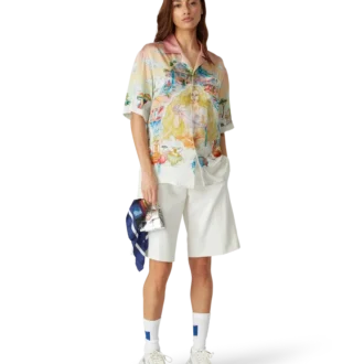 The Road to Knowledge kortærmet silkeskjorte