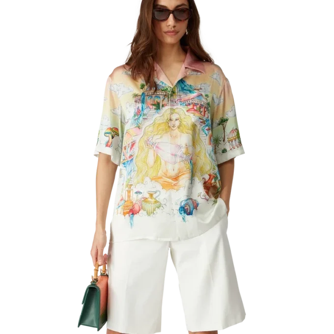 The Road to Knowledge kortærmet silkeskjorte The Road to Knowledge kortærmet silkeskjorte