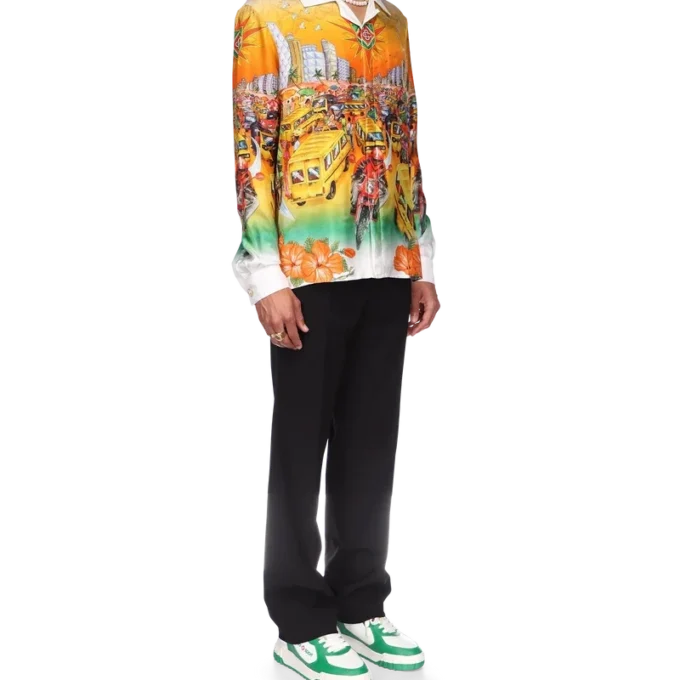 Traffic-linne-skjorte