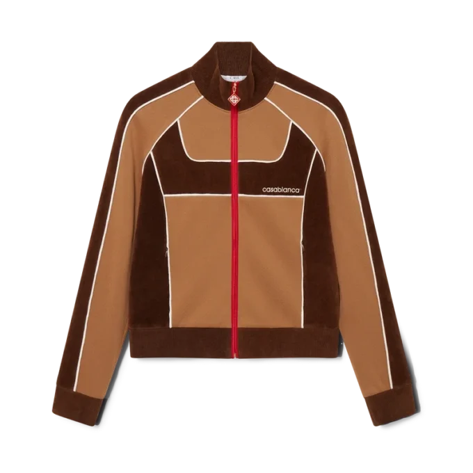 Treningsjakke med chenillepaneler