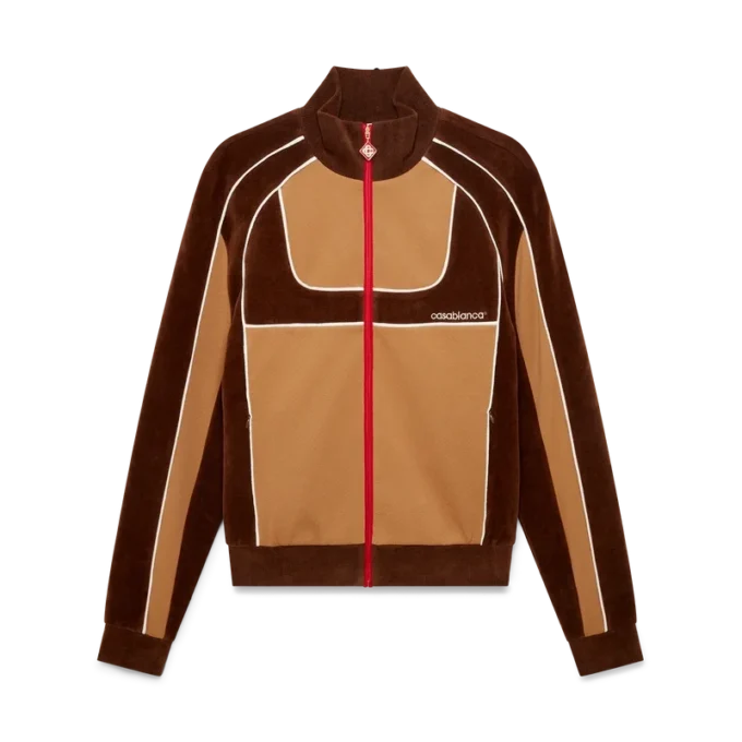 Treningsjakke med chenillepaneler