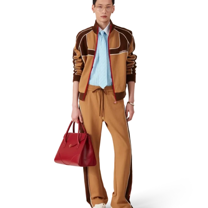 Treningsjakke med chenillepaneler