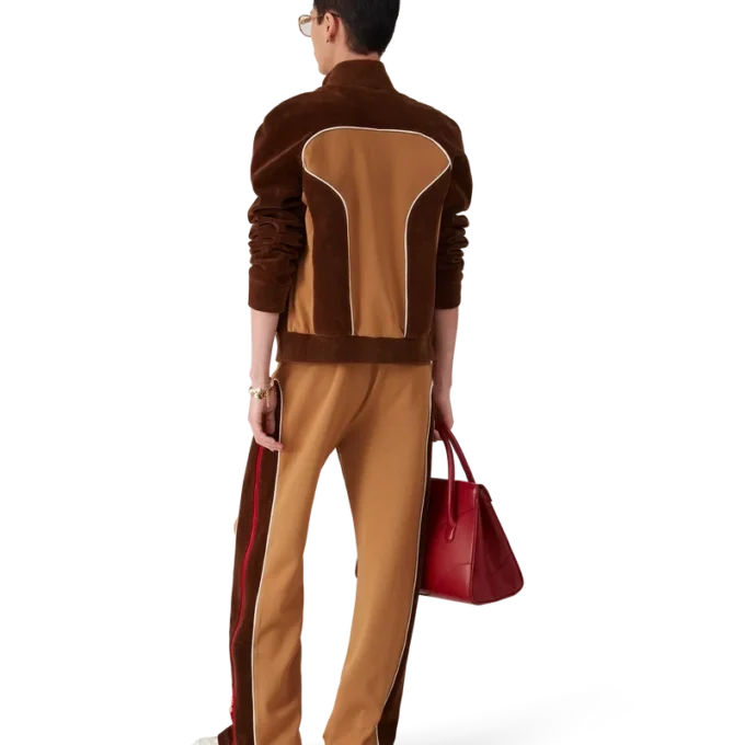 Treningsjakke med chenillepaneler