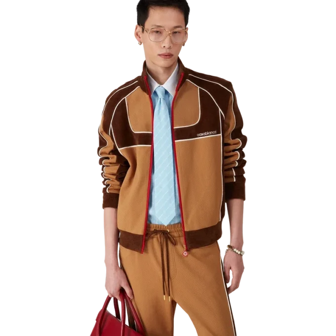 Treningsjakke med chenillepaneler