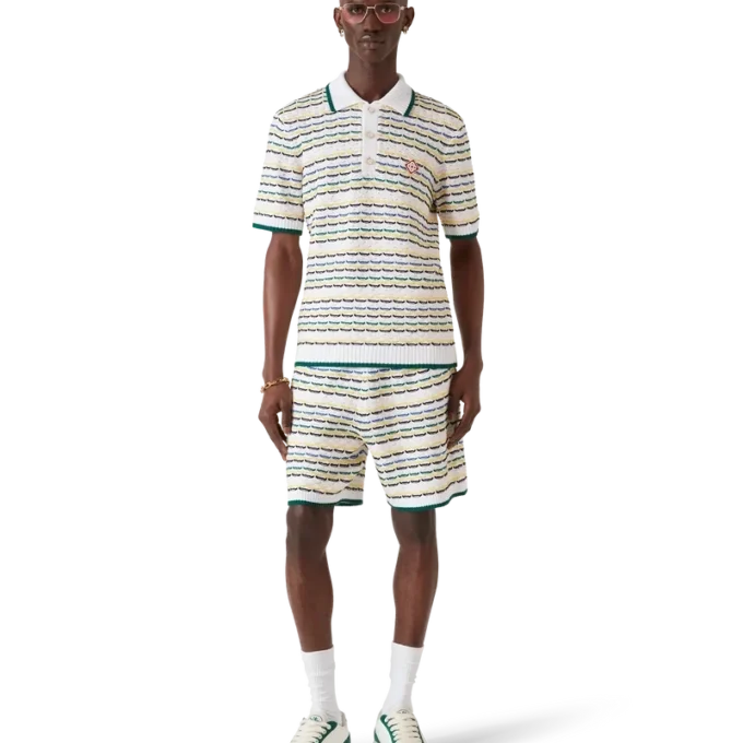 Tuck Stitch kortærmet poloskjorte