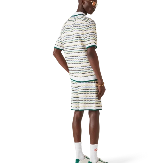 Tuck Stitch kortærmet poloskjorte