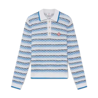 Tuck Stitch langermet pique-skjorte