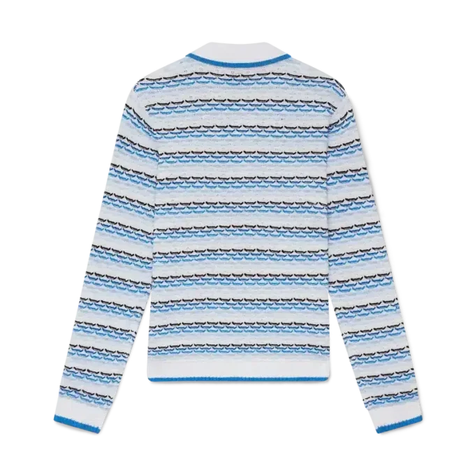 Tuck Stitch langermet pique-skjorte