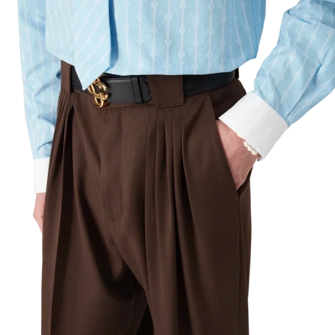 Ullbukser med fem press