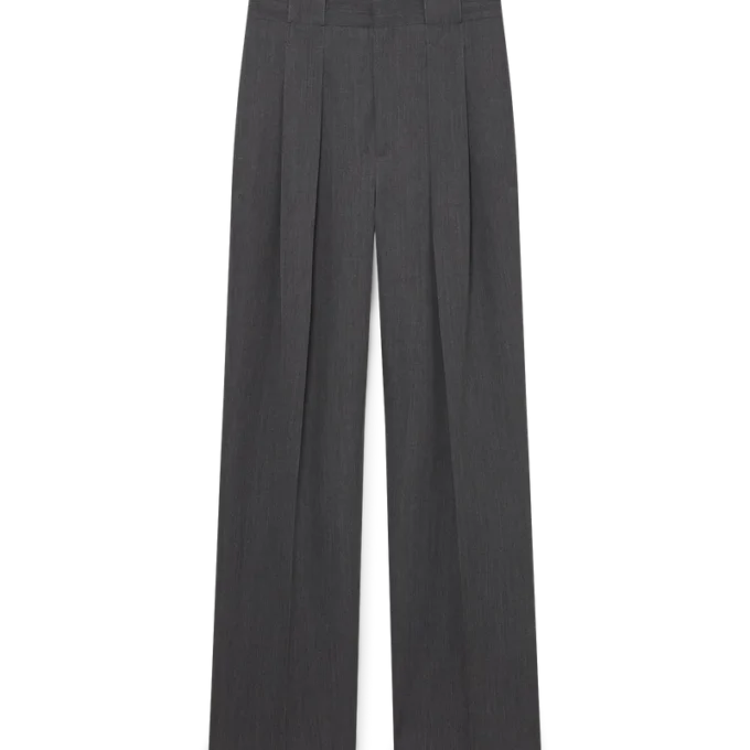 Ullskreddersydde bukser med beltestropper