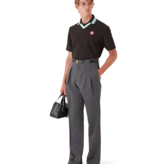 Ullskreddersydde bukser med beltestropper