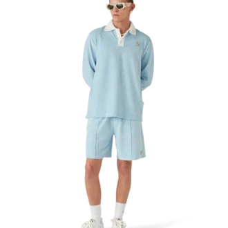 Velour Stripe Pique-skjorte